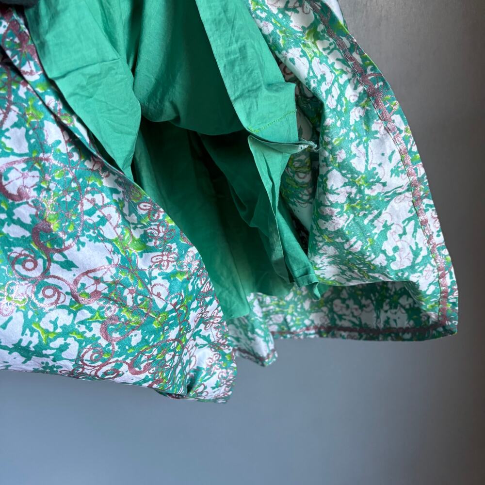 Women's Small/Medium DIRNDL Green Floral Petticoat Custom Skirt Costume Unique - Picture 10 of 10
